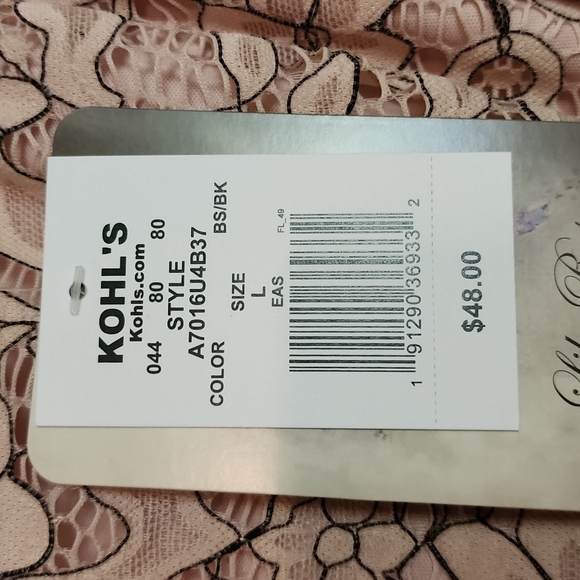 NWT Lily Rose Blush Color Lace Dress SZ L - Picture 5 of 5